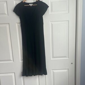 LOFT Black Midi Dress